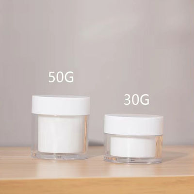 AS Plastic Double Layer Custom Order Round Cosmetic Cream Jar dla opakowań do pielęgnacji skóry