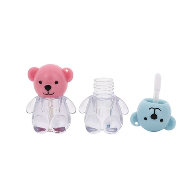 2 ml Cute Bear Head Cap Plastic Lip Glaze Tube w różnych kolorach z zamknięciem muszli i indywidualnym drukiem
