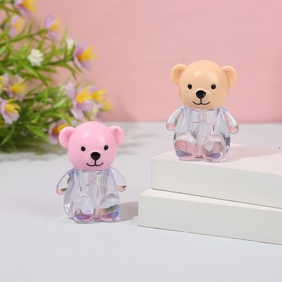 2 ml Cute Bear Head Cap Plastic Lip Glaze Tube w różnych kolorach z zamknięciem muszli i indywidualnym drukiem