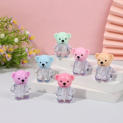 2 ml Cute Bear Head Cap Plastic Lip Glaze Tube w różnych kolorach z zamknięciem muszli i indywidualnym drukiem