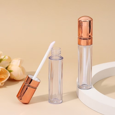 Głowa w złotym kolorze różowym, plastikowa czapka do ust, szklana rurka w stylu high-end 4,5 ml