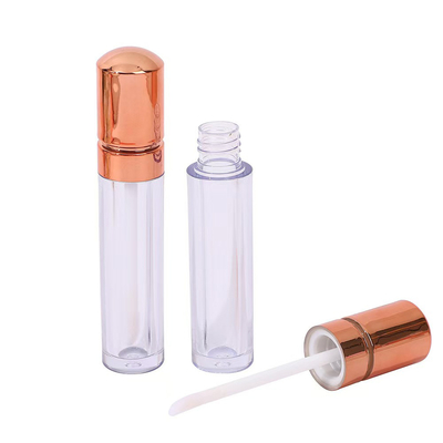 Głowa w złotym kolorze różowym, plastikowa czapka do ust, szklana rurka w stylu high-end 4,5 ml