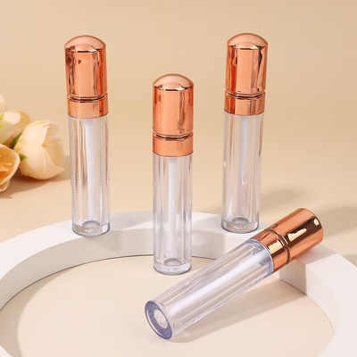 Głowa w złotym kolorze różowym, plastikowa czapka do ust, szklana rurka w stylu high-end 4,5 ml