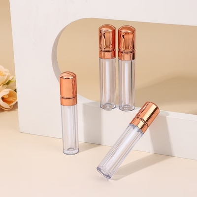 Głowa w złotym kolorze różowym, plastikowa czapka do ust, szklana rurka w stylu high-end 4,5 ml