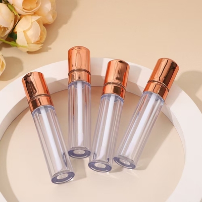 Głowa w złotym kolorze różowym, plastikowa czapka do ust, szklana rurka w stylu high-end 4,5 ml