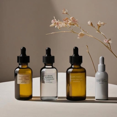 Przyjazna dla podróży butelka z ambarem z plastikową głową kroplówką i szklanym pipetą 5ml 10ml 30ml 50ml 100ml