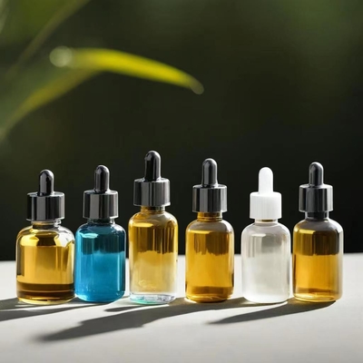Przyjazna dla podróży butelka z ambarem z plastikową głową kroplówką i szklanym pipetą 5ml 10ml 30ml 50ml 100ml