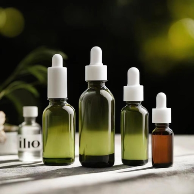Przyjazna dla podróży butelka z ambarem z plastikową głową kroplówką i szklanym pipetą 5ml 10ml 30ml 50ml 100ml