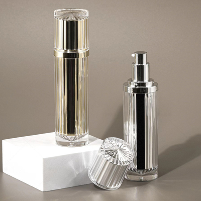 Flaska z akrylowego słoika bez powietrza 30G 50G 30ML 50ML 100ML do balsamów kosmetycznych z pompą balsamów aluminiowych lub opryskiwaczem mgły