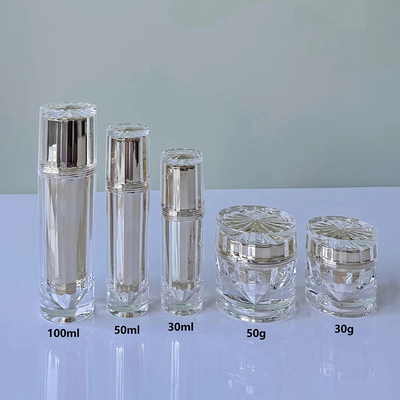 Flaska z akrylowego słoika bez powietrza 30G 50G 30ML 50ML 100ML do balsamów kosmetycznych z pompą balsamów aluminiowych lub opryskiwaczem mgły