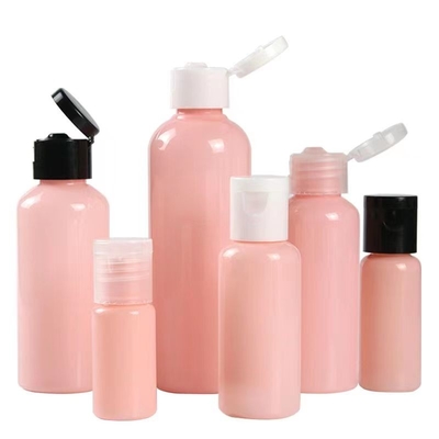 50 ml butelki z tworzyw sztucznych PET z wielobarwną czapką śrubkową do płynu