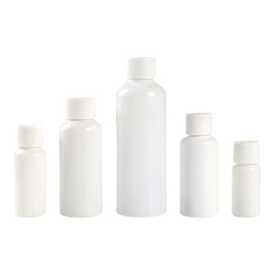 50 ml butelki z tworzyw sztucznych PET z wielobarwną czapką śrubkową do płynu