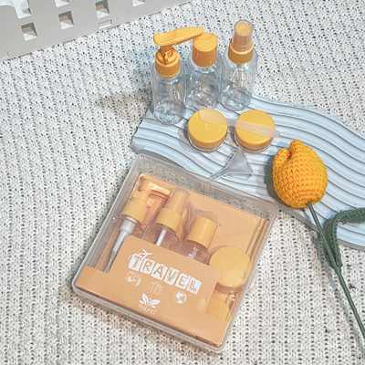 Voguish Design 7 sztuk Plastic Travel 50ml butelka zestaw używany do pielęgnacji osobistej pakiet