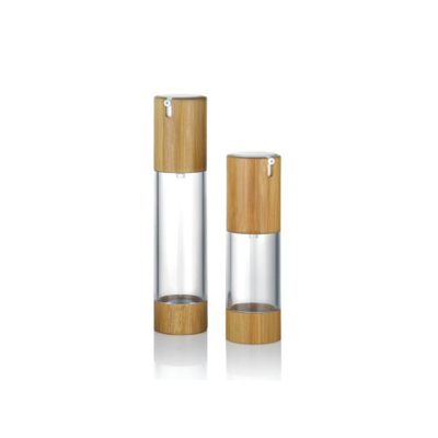 Aluminiowa drewniana 30 ml butelka bez powietrza z kolorystyką
