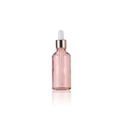 Butelka z różowego szkła z zakraplaczem do olejków eterycznych 10ml-100ml