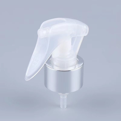 Srebrny Krąg Aluminiowy Przejrzysty Plastic Mini Trigger Sprayer 24/410 Wsparcie wielkości Dostosowanie