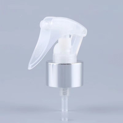 Srebrny Krąg Aluminiowy Przejrzysty Plastic Mini Trigger Sprayer 24/410 Wsparcie wielkości Dostosowanie