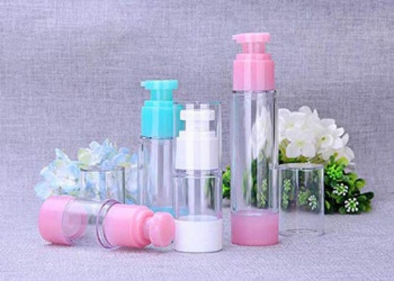 Kolor różowy Powszechnie używana plastikowa butelka bez powietrza 50 ml do kosmetyki i pielęgnacji osobistej