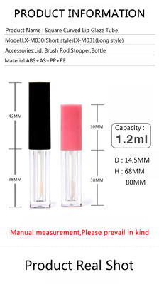 Cylinder 1.2 ml Tube Lip Gloss Empty Packaging With Long Cap Akceptujemy kolory na zamówienie