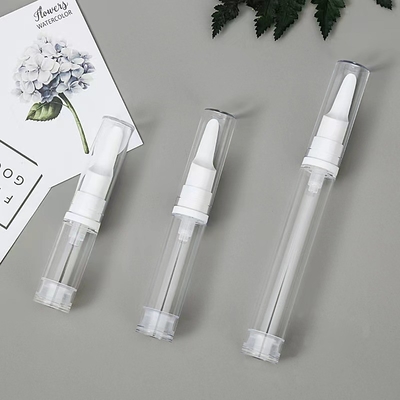 Zamówiona butelka z 15 ml kremu do oczu bez powietrza z specjalną głowicą do kosmetyków