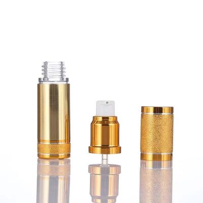 Luksusowa anodowana aluminiowa butelka z pompką bezpowietrzną, pusta, kosmetyczna, próżniowa, premium, pojemnik na serum do pielęgnacji skóry, wiele pojemności