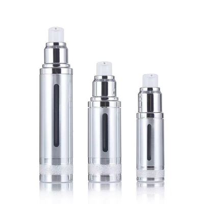 Luksusowa anodowana aluminiowa butelka z pompką bezpowietrzną, pusta, kosmetyczna, próżniowa, premium, pojemnik na serum do pielęgnacji skóry, wiele pojemności