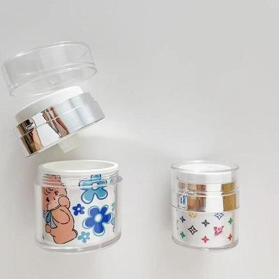 Pusty opakowanie Jar bez powietrza ze srebrnym ramieniem dla 100% ewakuacji produktu w kremie do twarzy i kremu do oczu