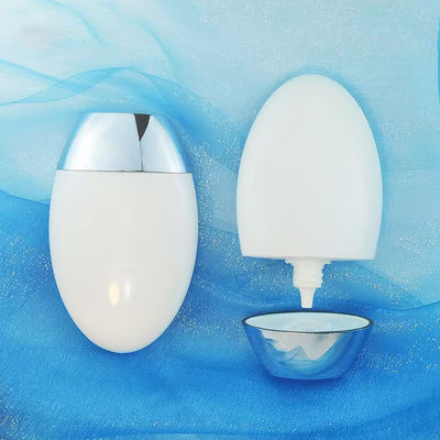 Niestandardowa butelka kremu przeciwsłonecznego o owalnym kształcie 50 g z UV Silver Cap dla 50 ml opakowania kosmetycznego PP