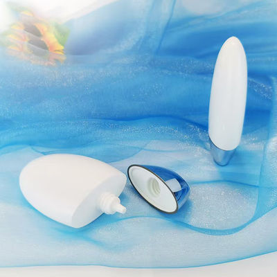 Niestandardowa butelka kremu przeciwsłonecznego o owalnym kształcie 50 g z UV Silver Cap dla 50 ml opakowania kosmetycznego PP