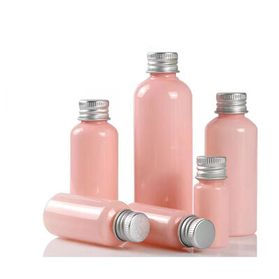 Butelka z plastikową czapką z opakowaniami o opakowaniach i pojemności 10-100 ml do użycia w kremach i środkach dezynfekujących ręce