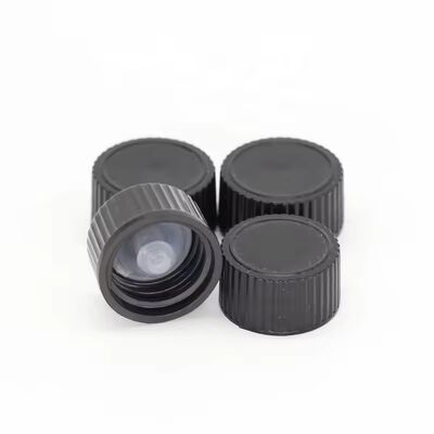 20mm 24mm 28mm Czarne pasmowe gładkie plastikowe śrubkowe czapki indukcyjne uszczelniające uszczelnienie do butelek kosmetycznych