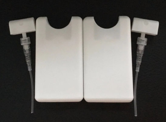 Białej kolorystycznej pompy perfum 20 ml plastikowej butelki z kartą kredytową