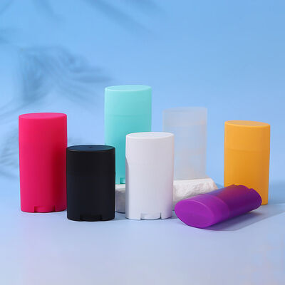 Sprzedaż hurtowa na zamówienie 35g 50g 75g Plastikowa PP Puste Deodorant Stick Tube z Twist-Up Design